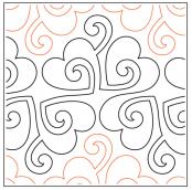 INVENTORY REDUCTION - Willow Leaf's Valentine PAPER longarm quilting pantograph design by Willow Leaf Designs