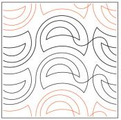 Willow Leaf's Wink PAPER longarm quilting pantograph design by Willow Leaf Designs