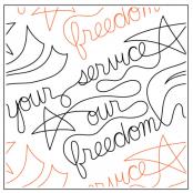 Your-Service-Our-Freedom-paper-longarm-quilting-pantograph-design-Willow-Leaf-Designs